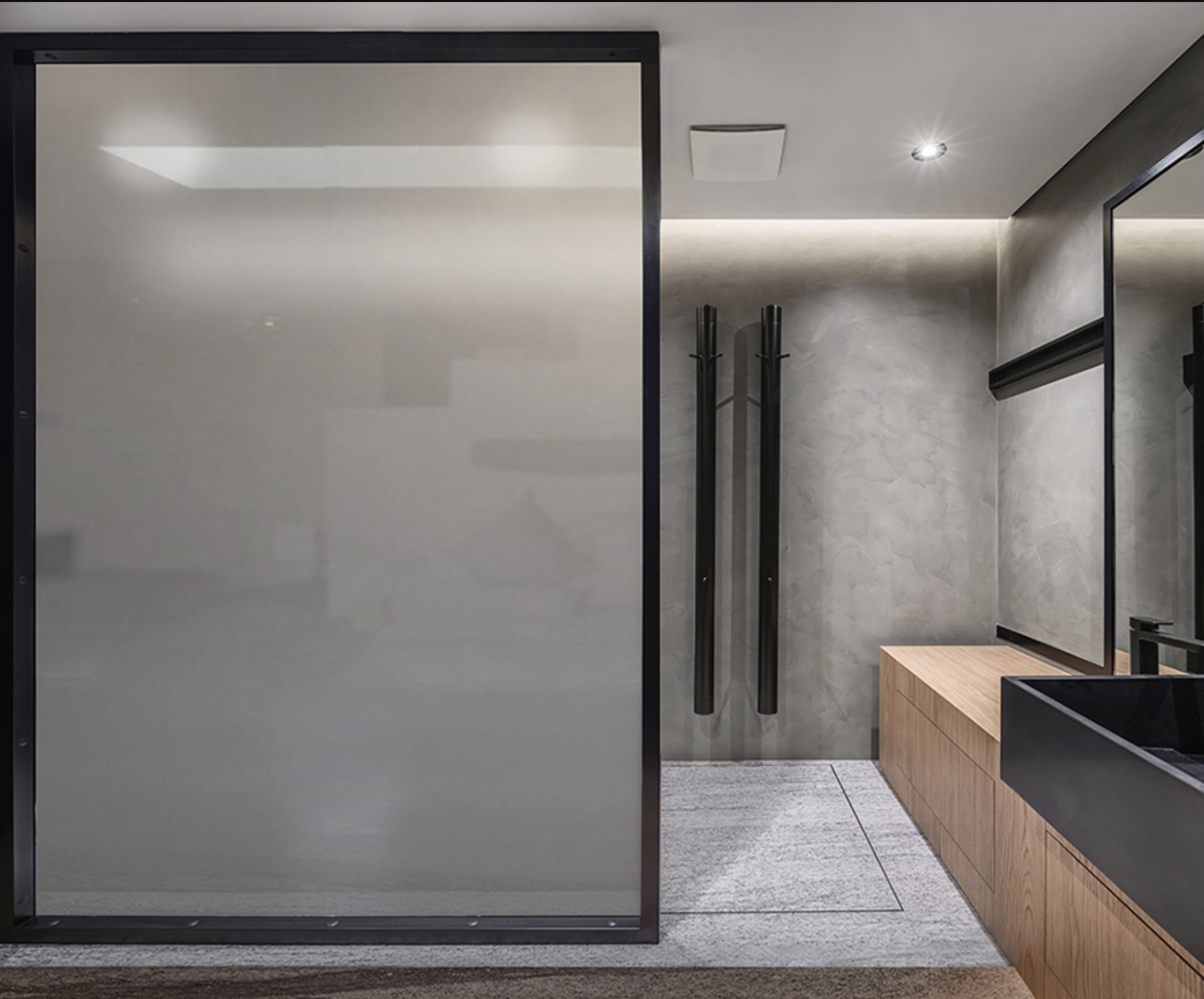 Suite hotel avec verrière opaque